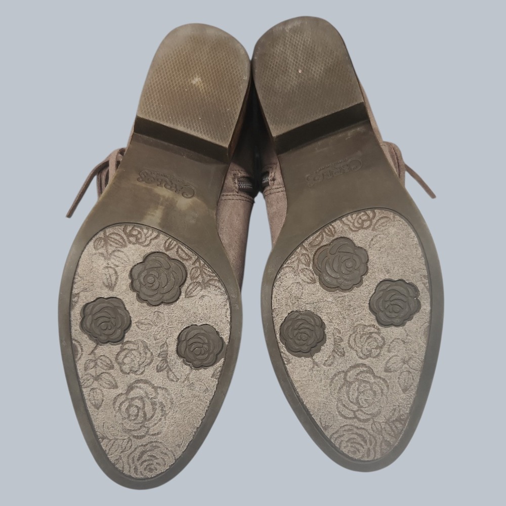 Carlos by Carlos Santana Loretta Women"s 7.5M Taupe Suede Western Ankle Booties - Picture 6 of 6